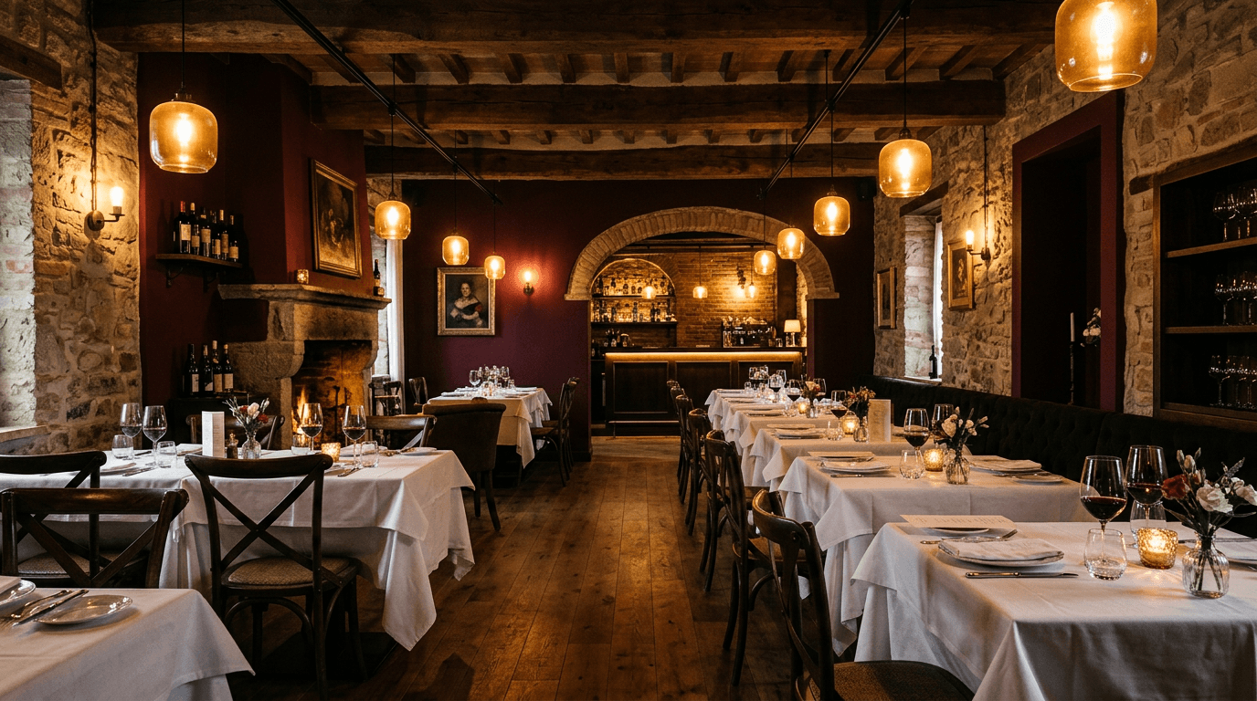 Decorative image of an atmospheric restaurant interior